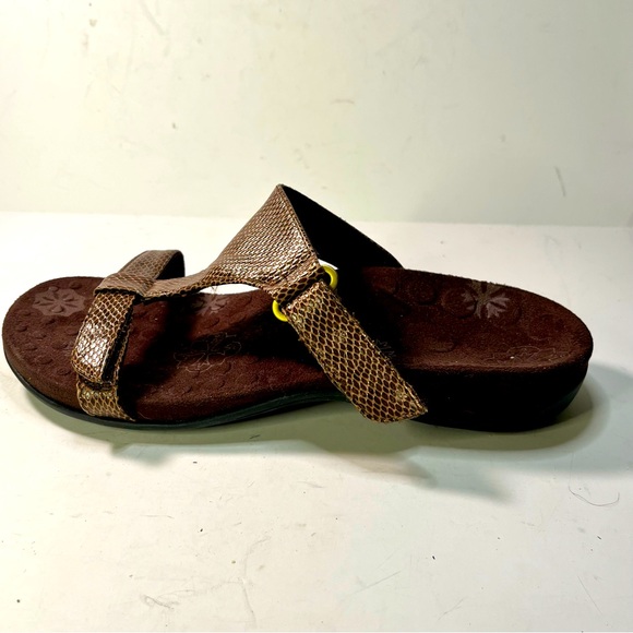 Orthaheel by Vionic Molly Orthotic Slide  Faux Snake Print - Picture 2 of 7